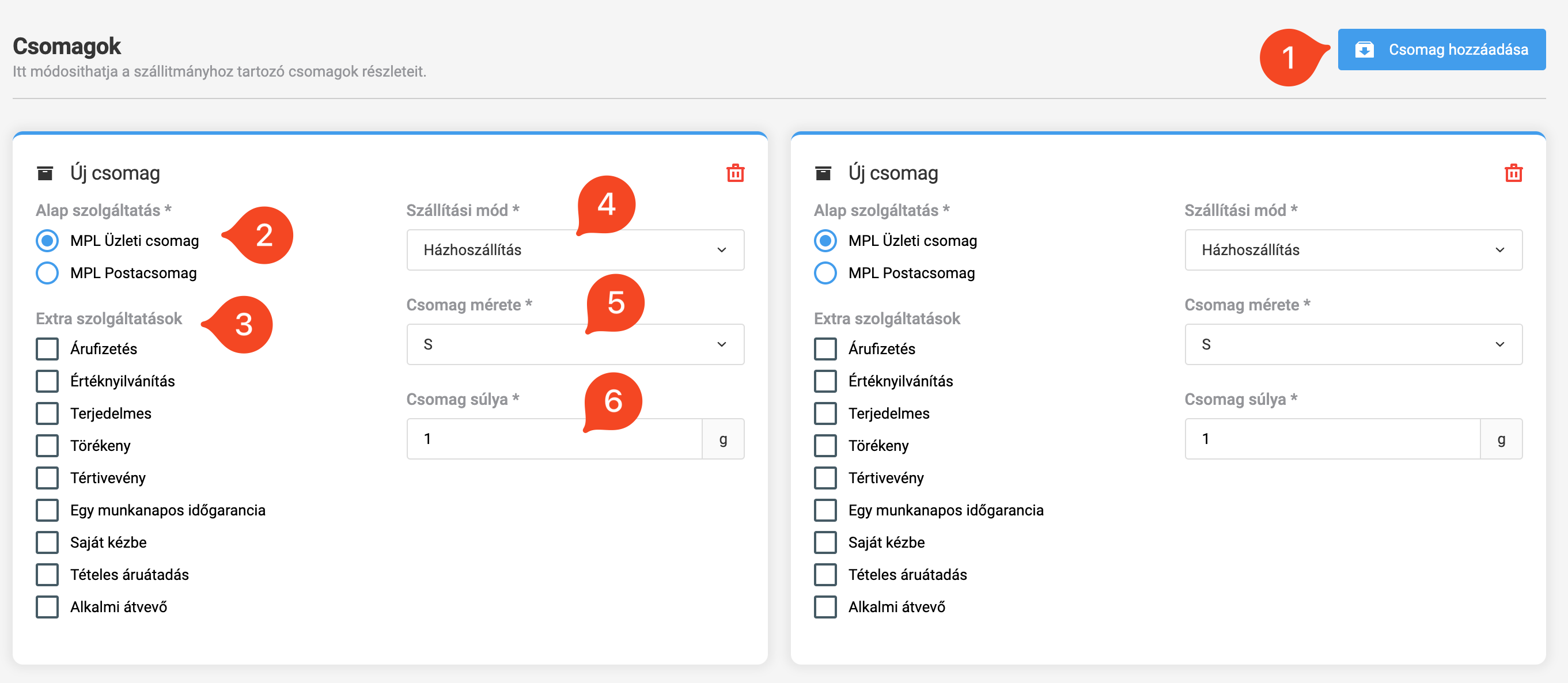Speciális szállítási módok