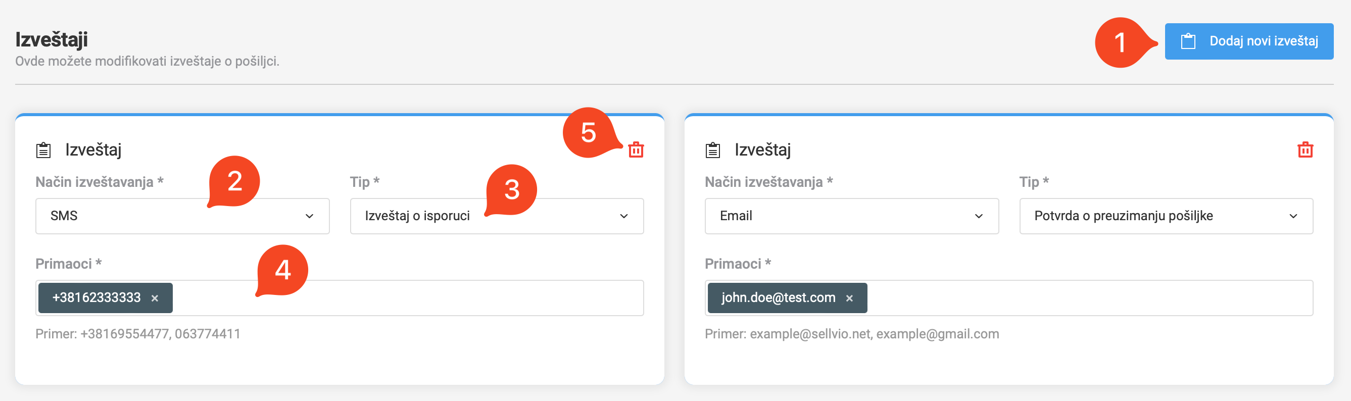 Specijalni tipovi isporuke