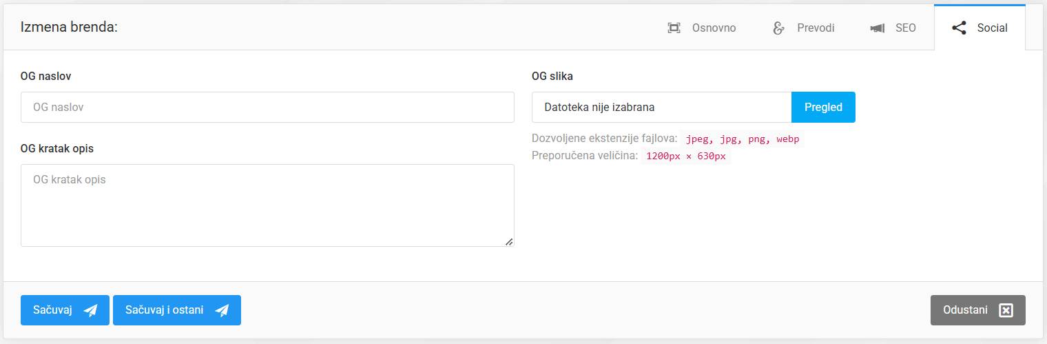 Brendovi i njihovo uređivanje