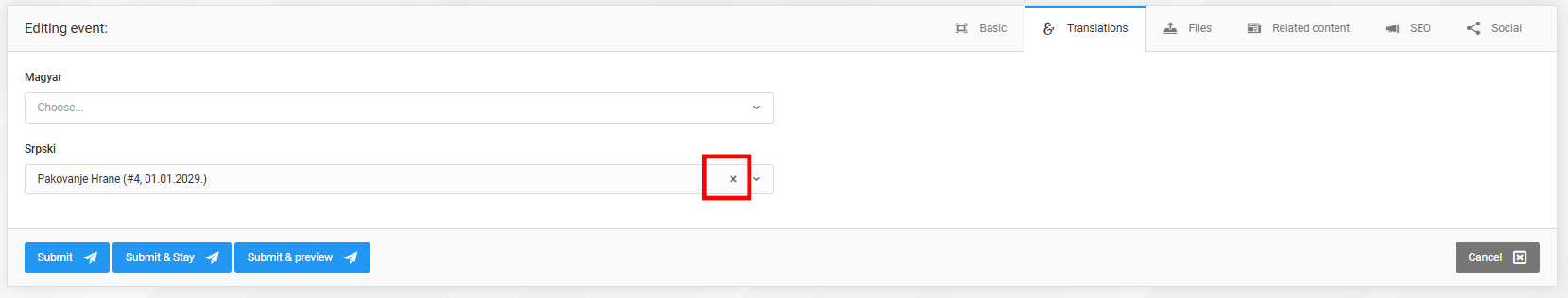 Events and event categories
