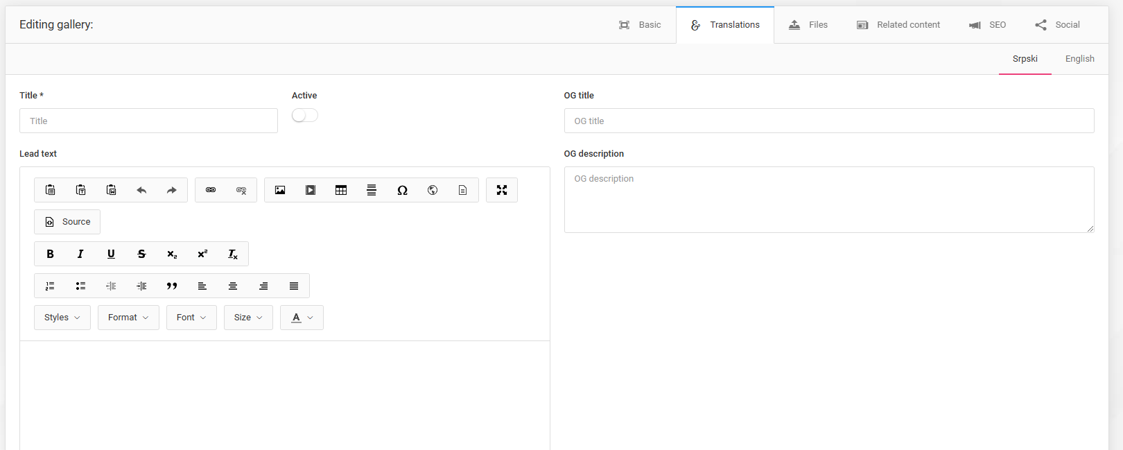 Galleries and their management