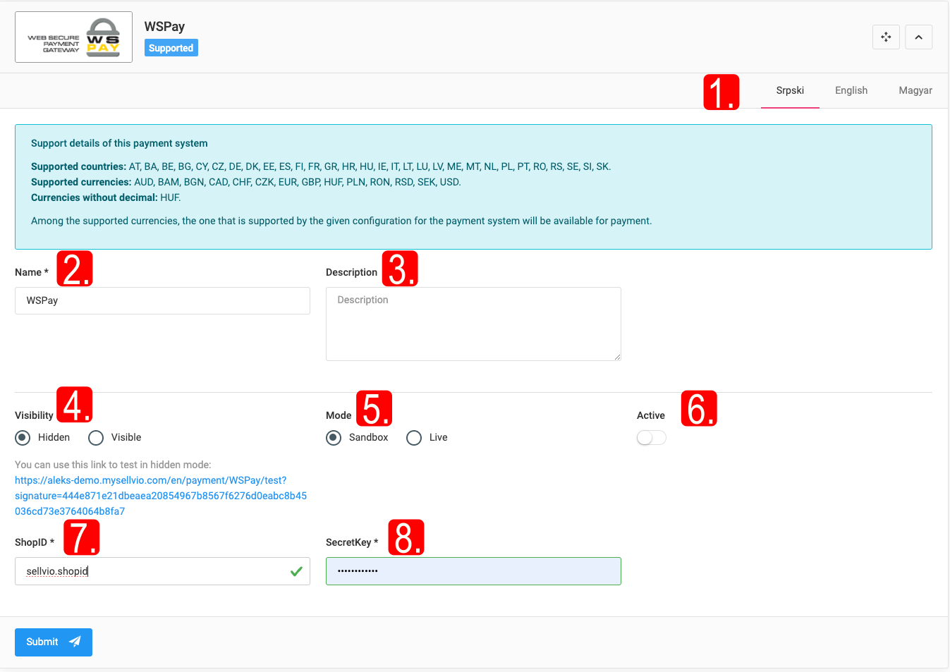Special payment methods