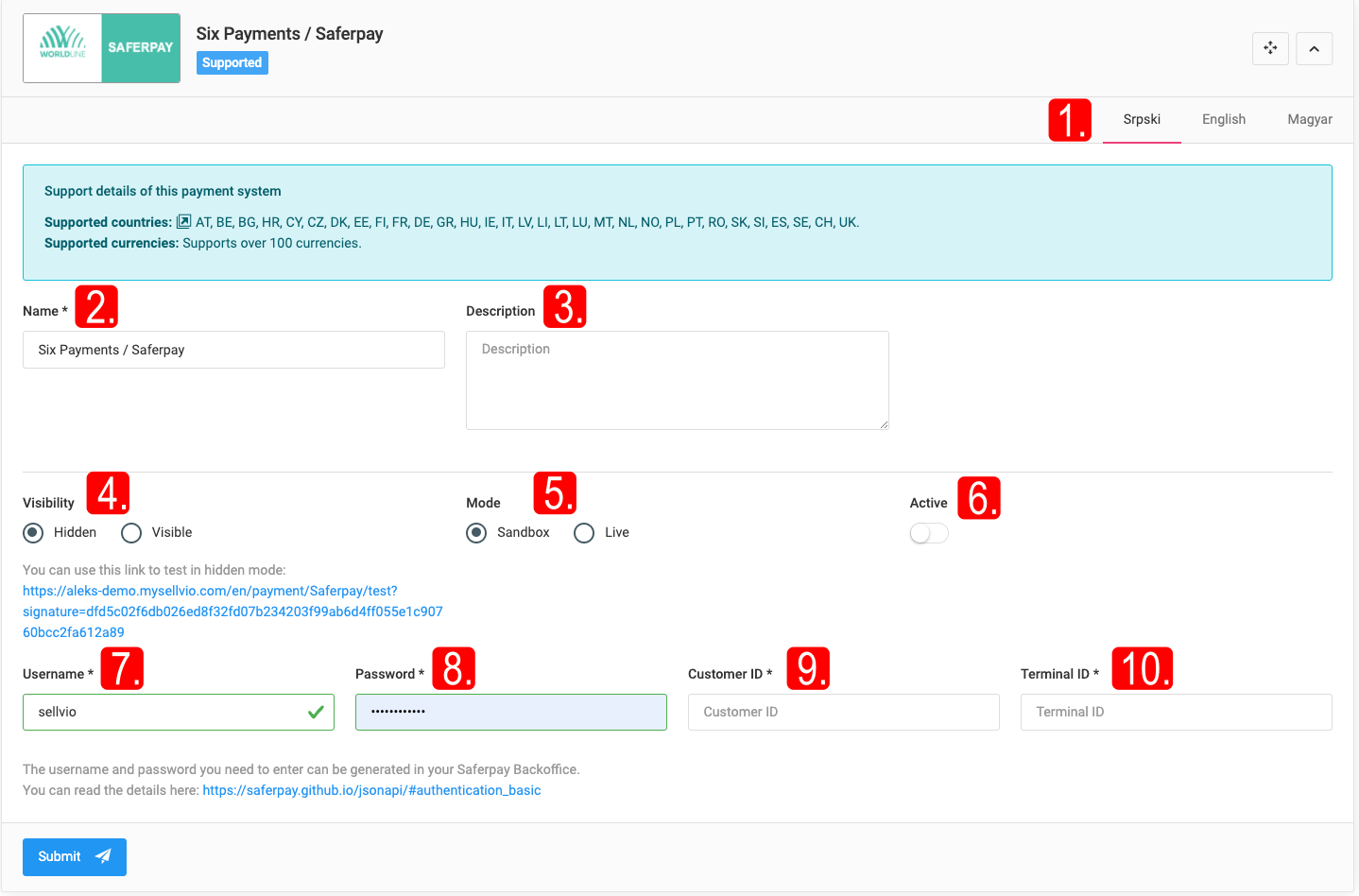 Special payment methods