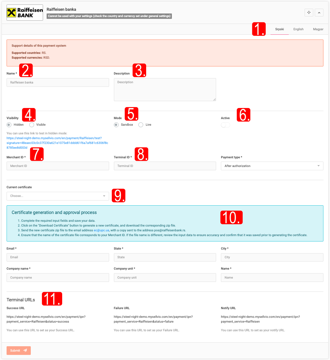 Special payment methods