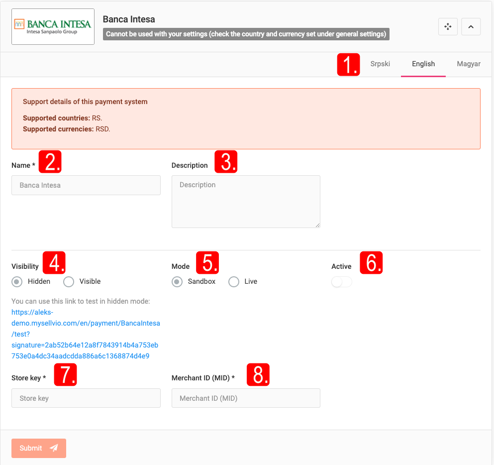 Special payment methods