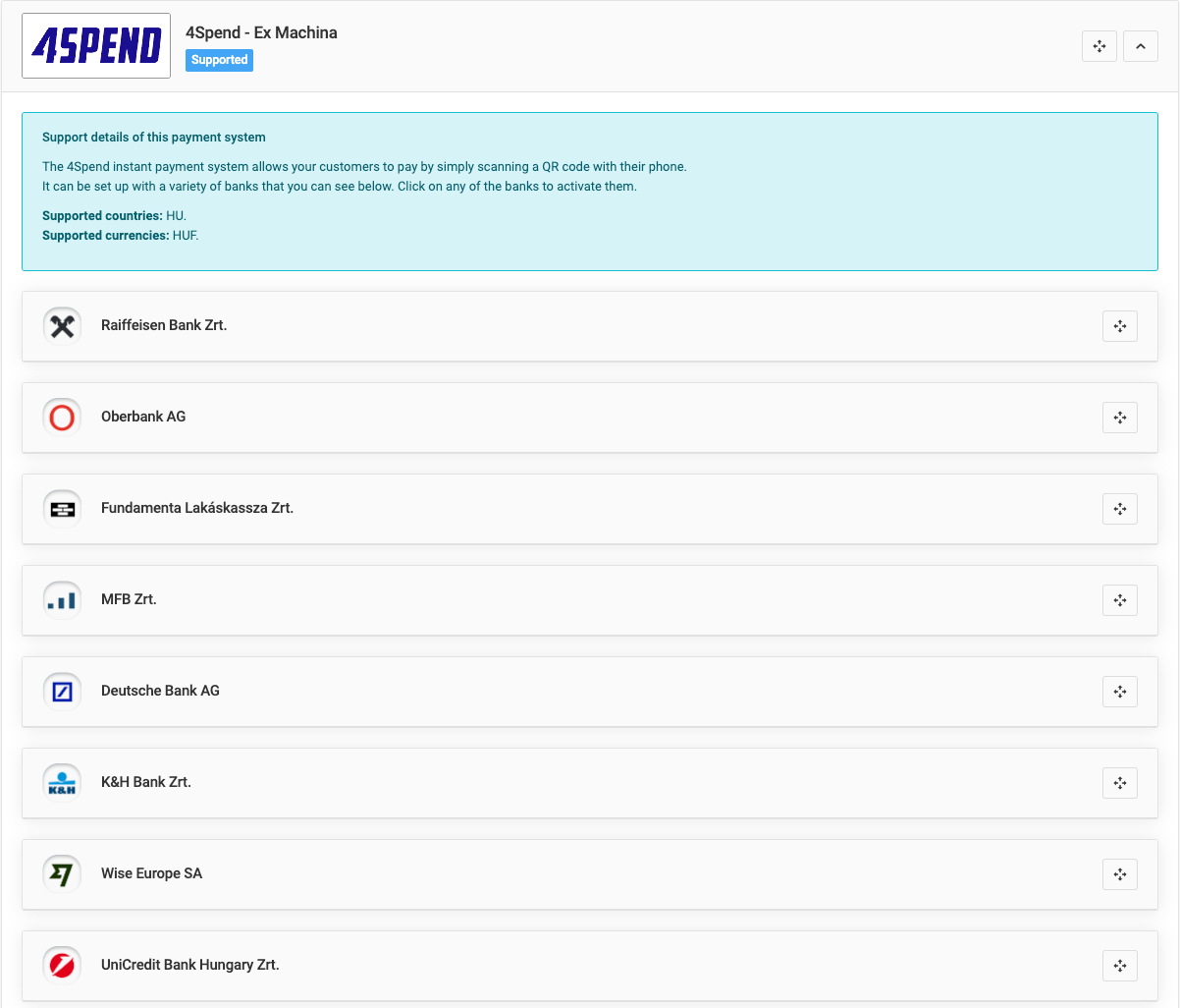 Special payment methods