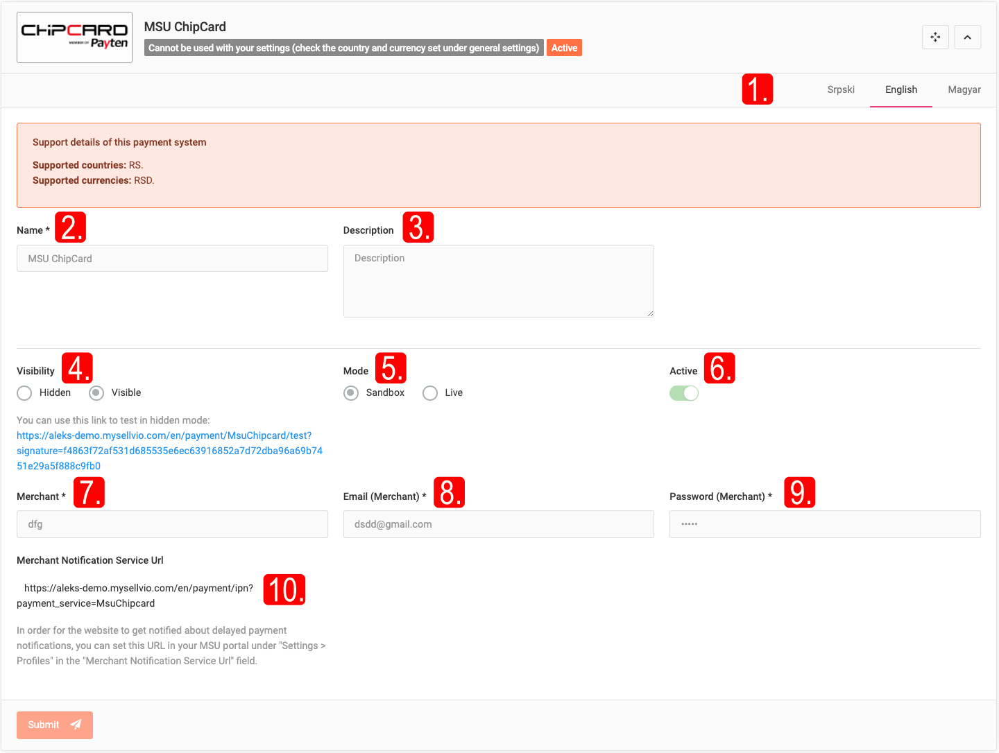 Special payment methods