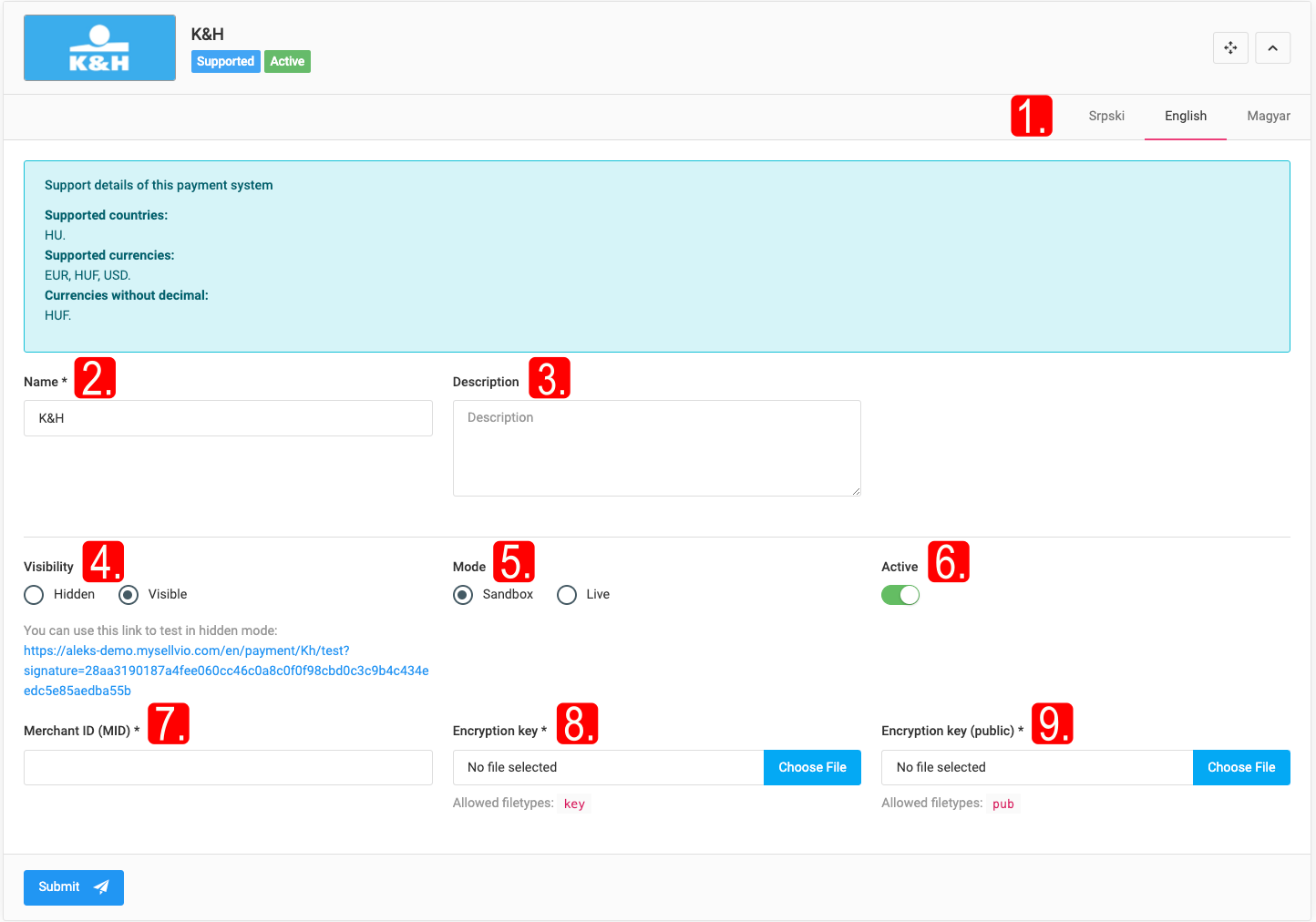 Special payment methods