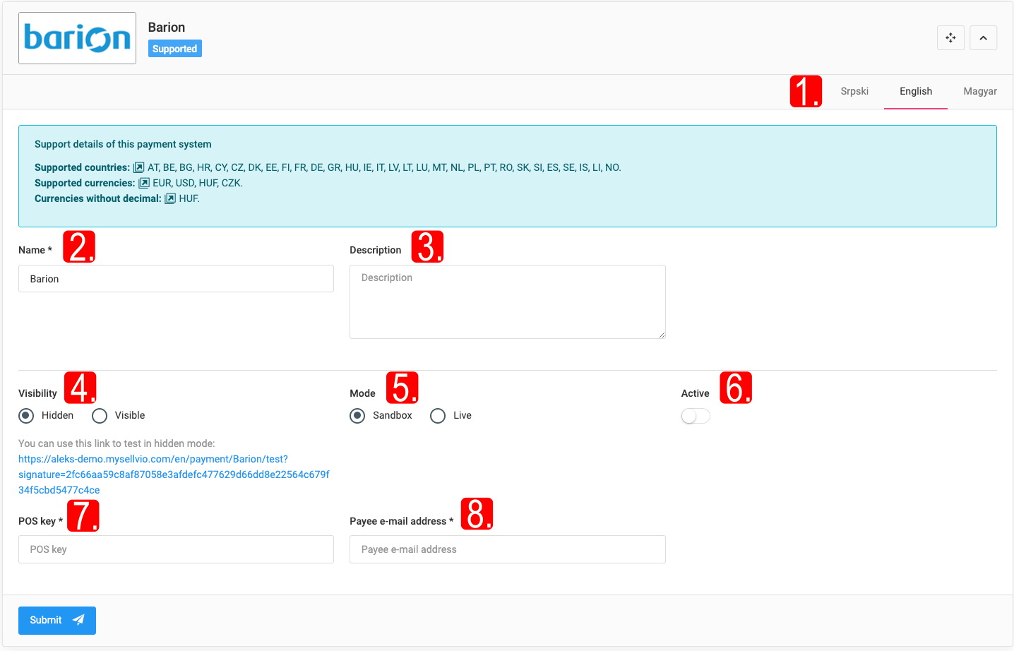 Special payment methods