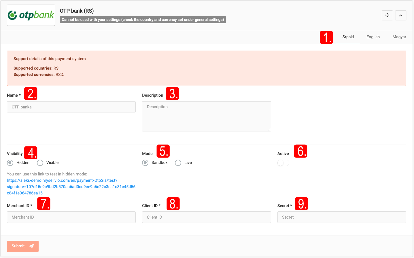 Special payment methods
