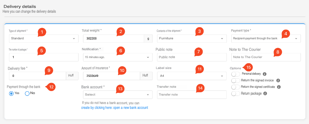 Special Shipping Methods