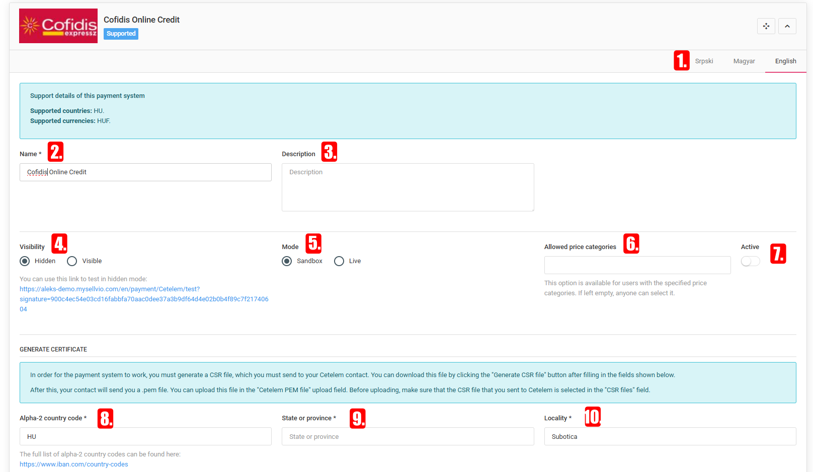 Special payment methods