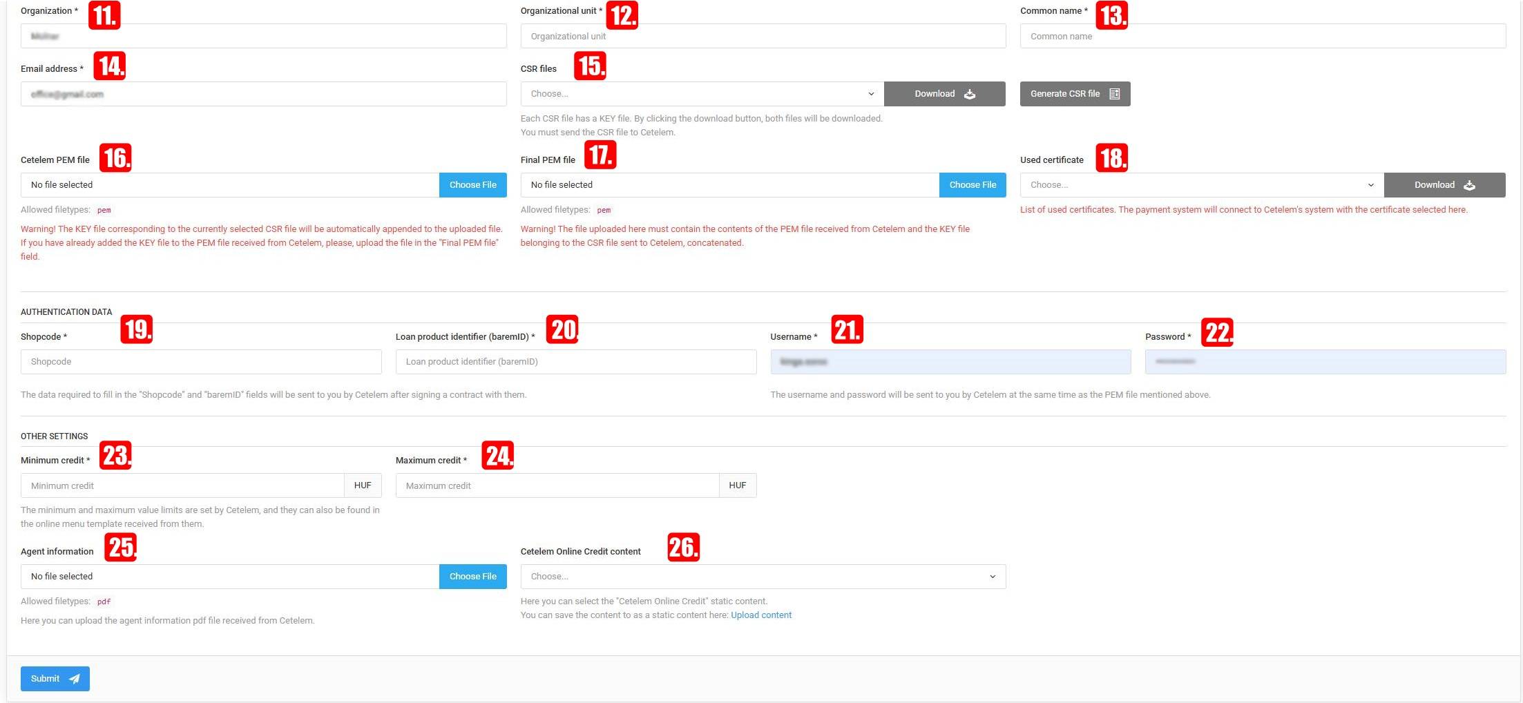 Special payment methods