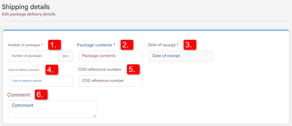 Special Shipping Methods