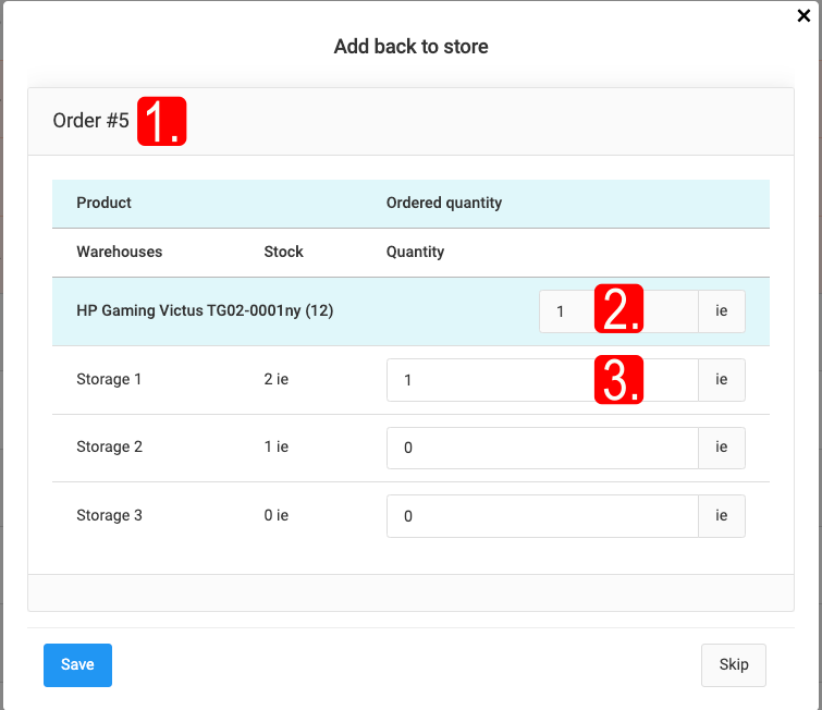 Orders and Their Editing