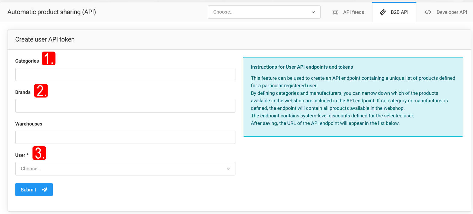 API product inventory retrieval