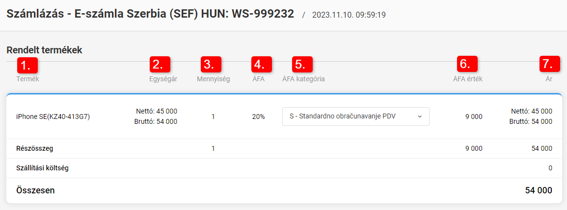 Számlázási szolgáltatások