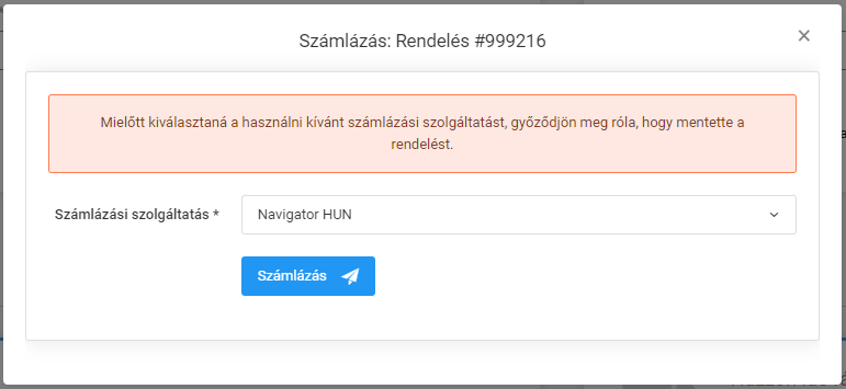 Számlázási szolgáltatások