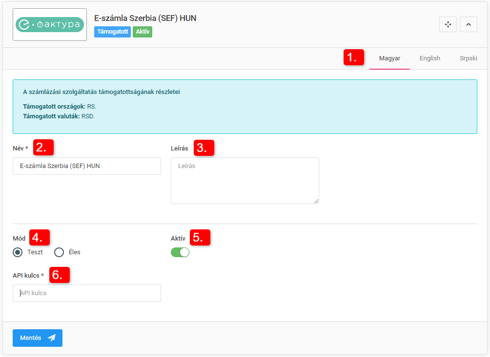 Számlázási szolgáltatások