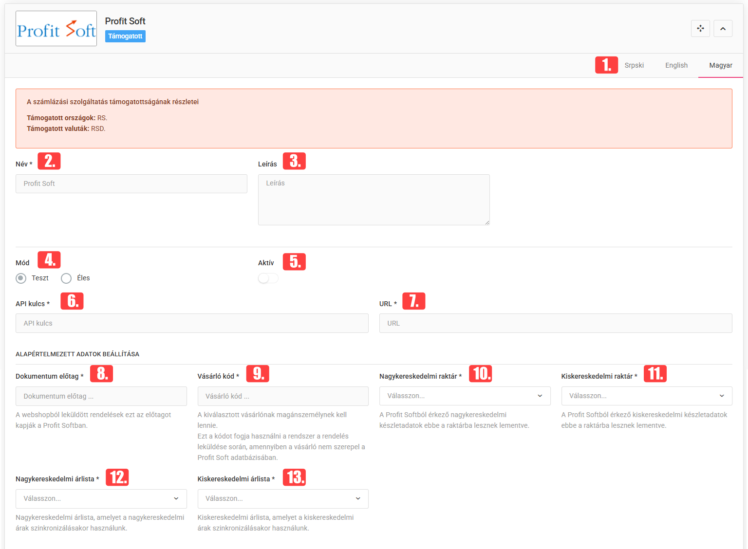 Számlázási szolgáltatások