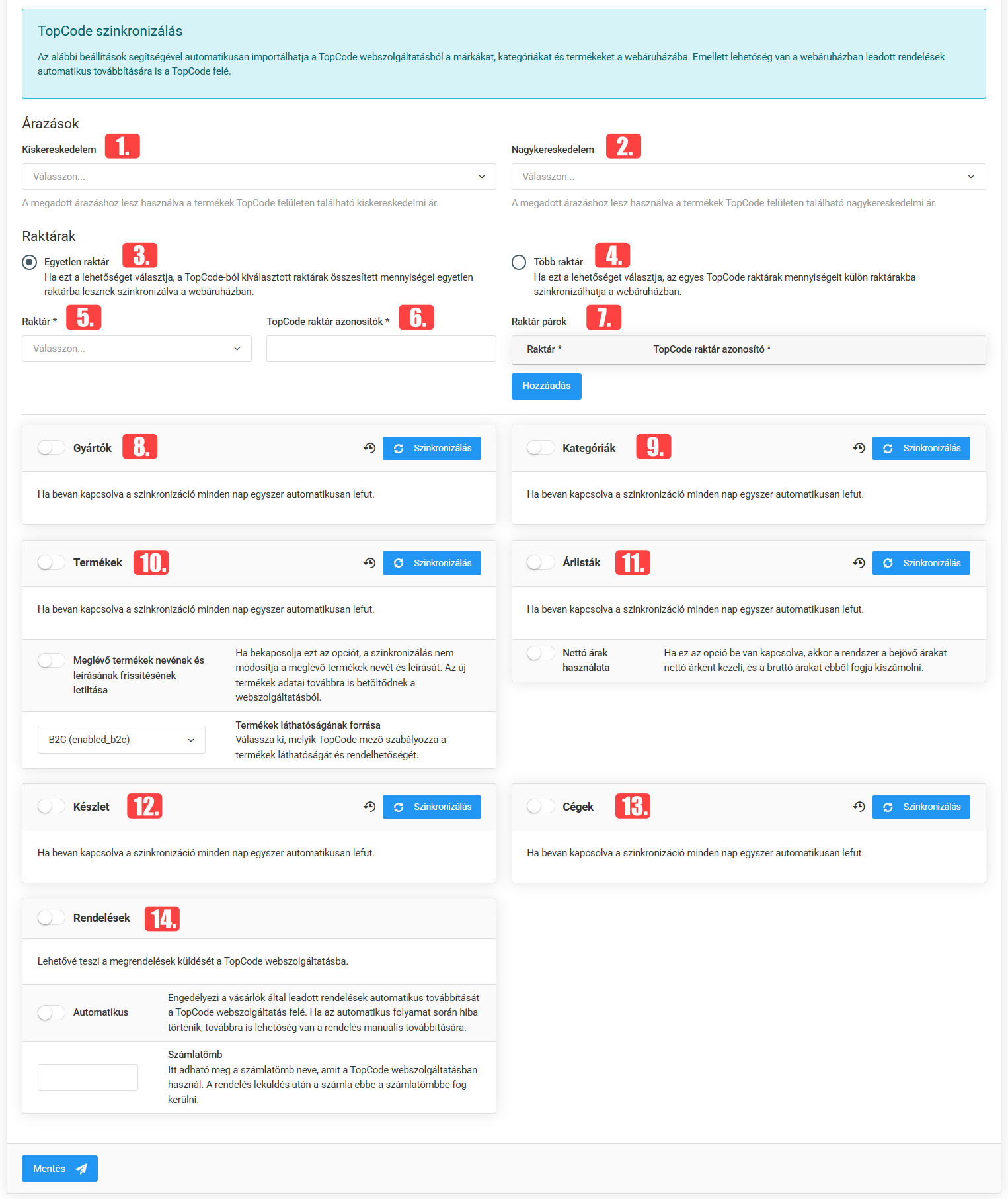 Számlázási szolgáltatások