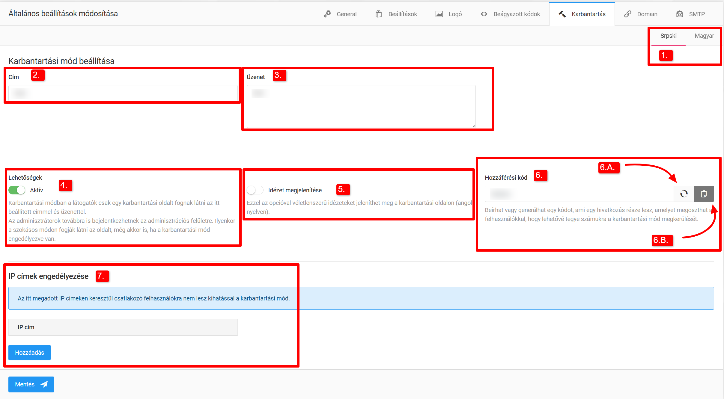 Általános beállítások