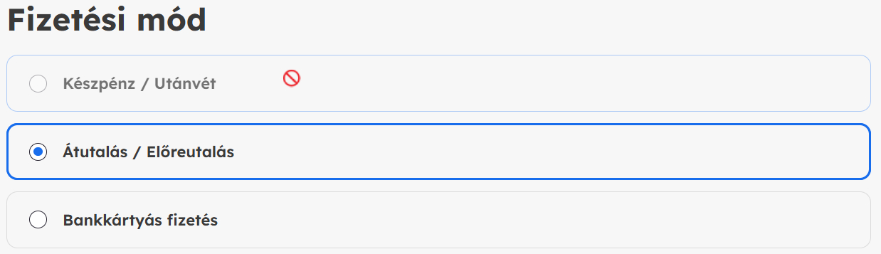 Fizetési lehetőségek