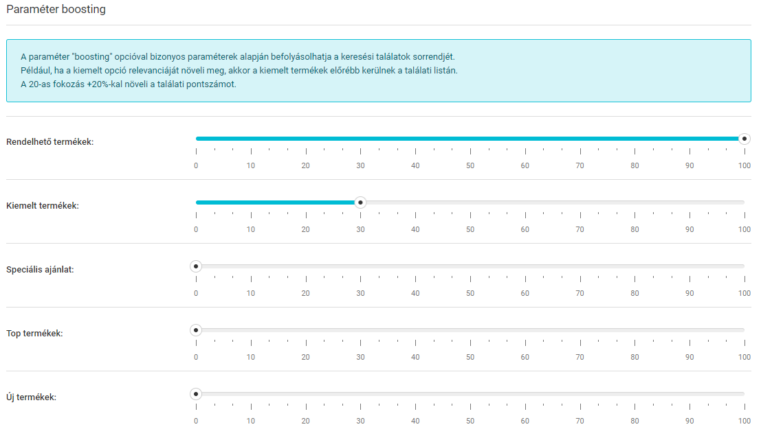 Keresési beállítások