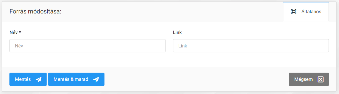 Források a cikkeknél
