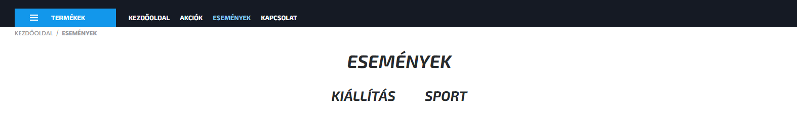 Esemény kategóriák