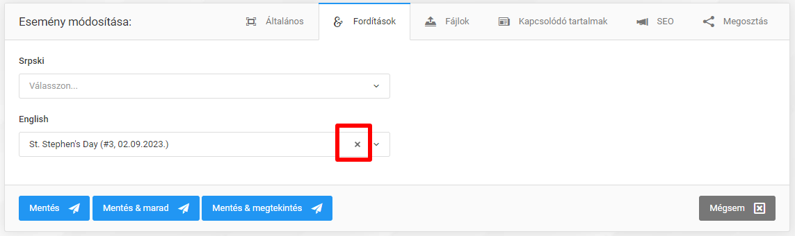Események és esemény kategóriák