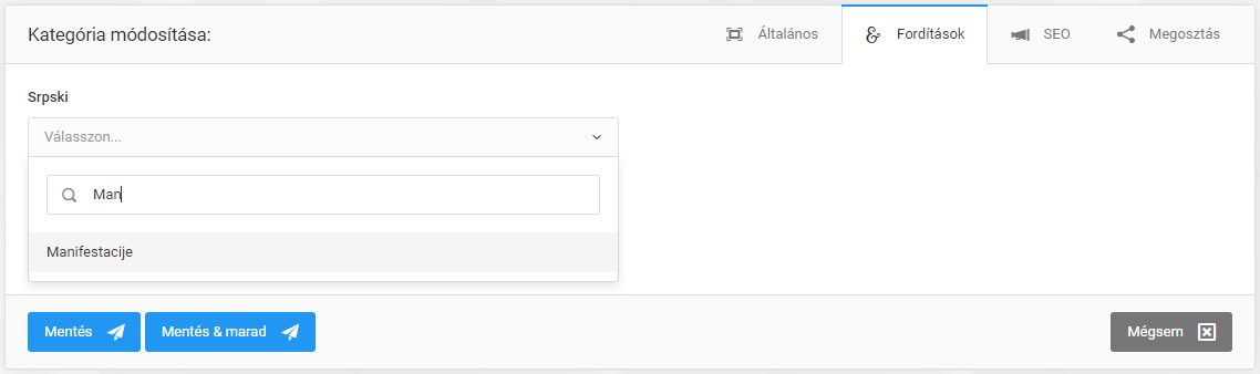 Esemény kategóriák