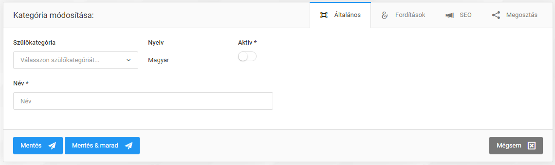 Esemény kategóriák