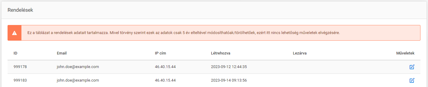 GDPR adatok ellenőrzése