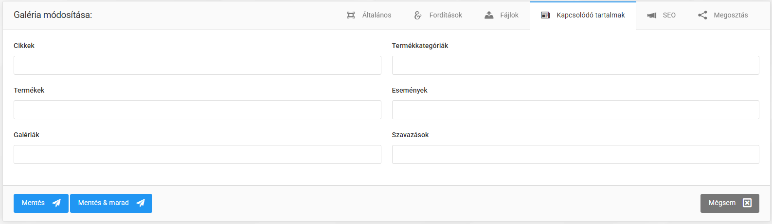 Galériák és kezelésük