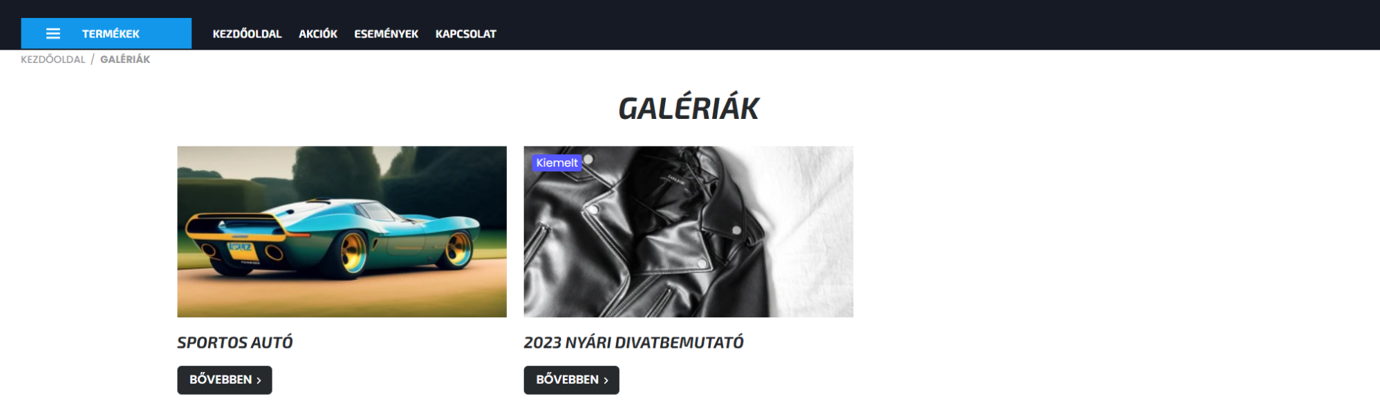 Galériák és kezelésük