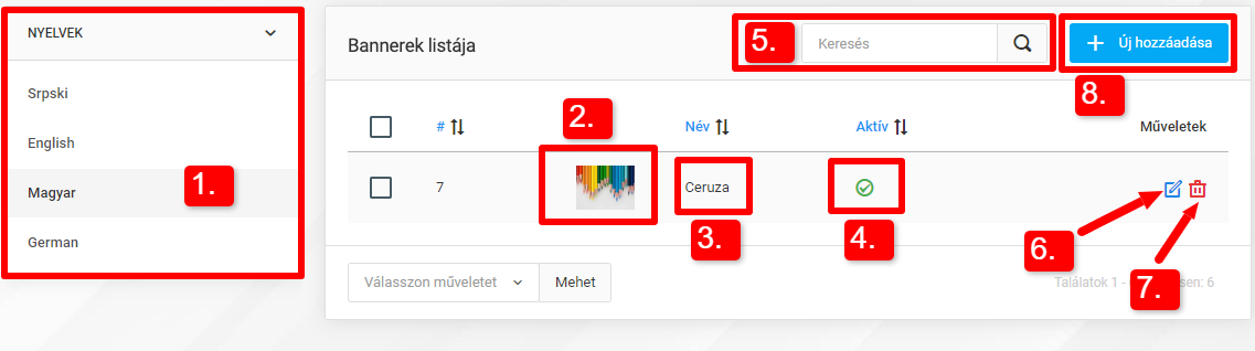 Bannerek (reklámpozíció) a kezdőlapon