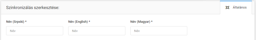Általános beállítások minden szinkronizáláshoz