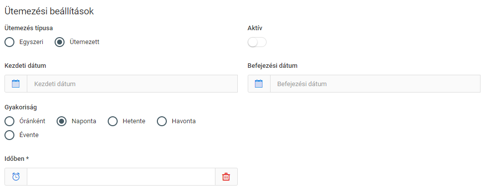 Általános beállítások minden szinkronizáláshoz