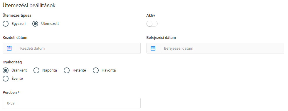 Általános beállítások minden szinkronizáláshoz