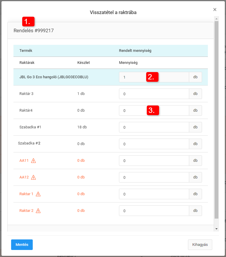 Rendelések és szerkesztésük