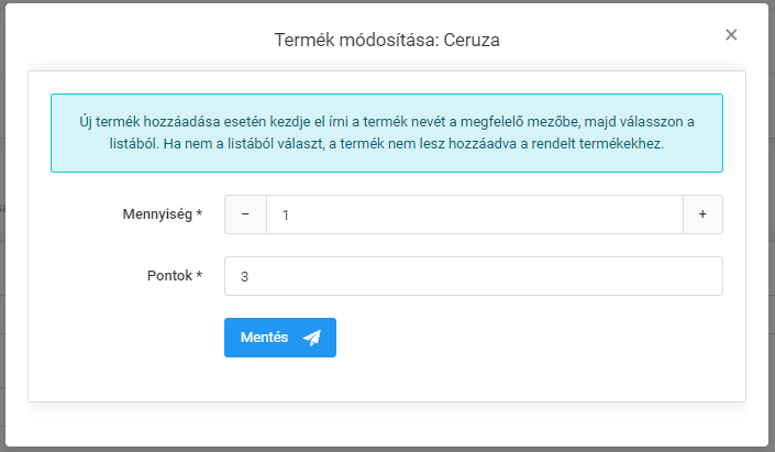 Rendelések - Ajándékok