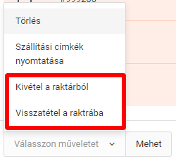 Rendelések és szerkesztésük