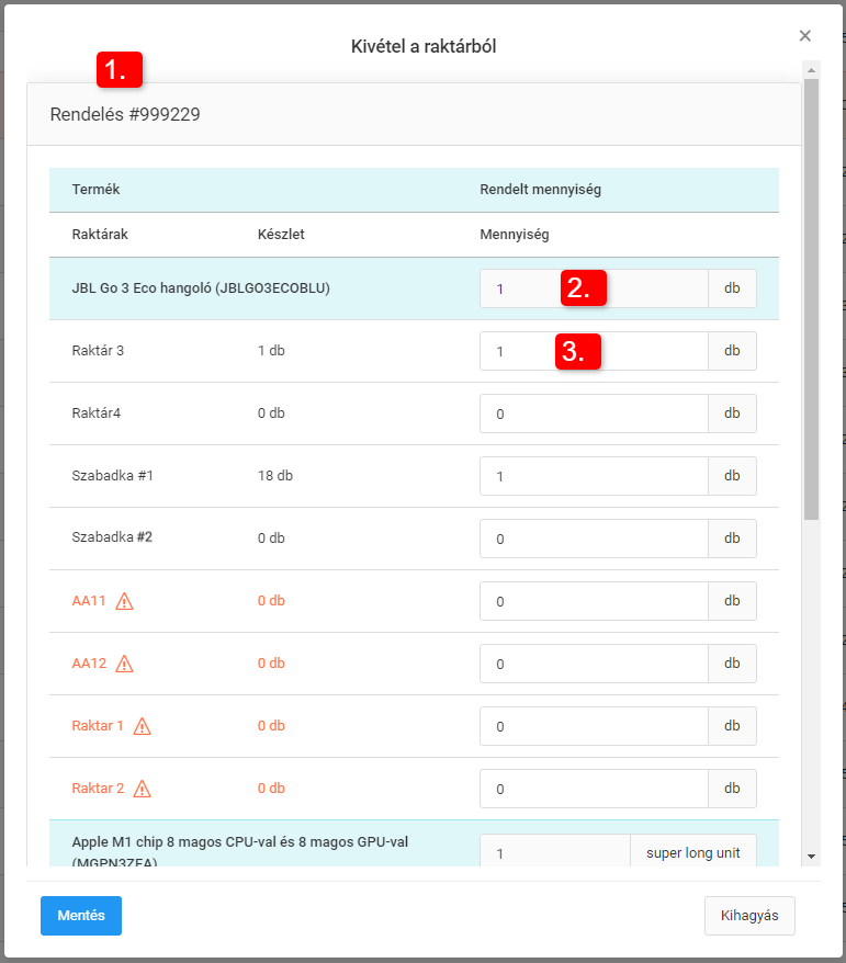 Rendelések és szerkesztésük