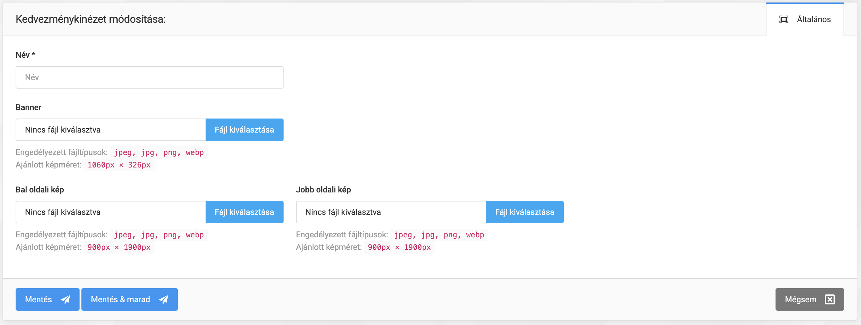 Kedvezmény kinézetei