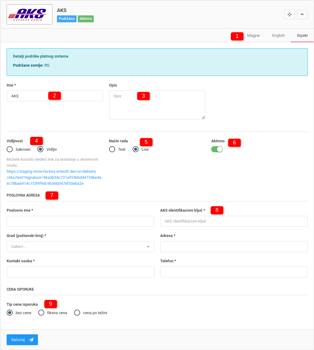 Specijalni tipovi isporuke