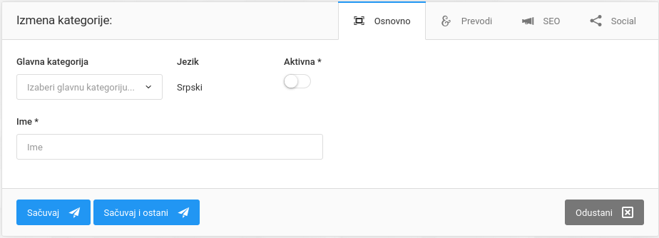 Kategorije događaja