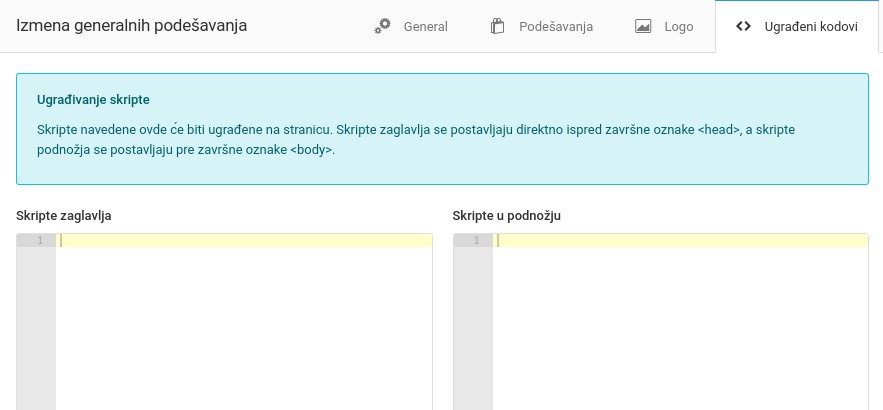 Generalna podešavanja