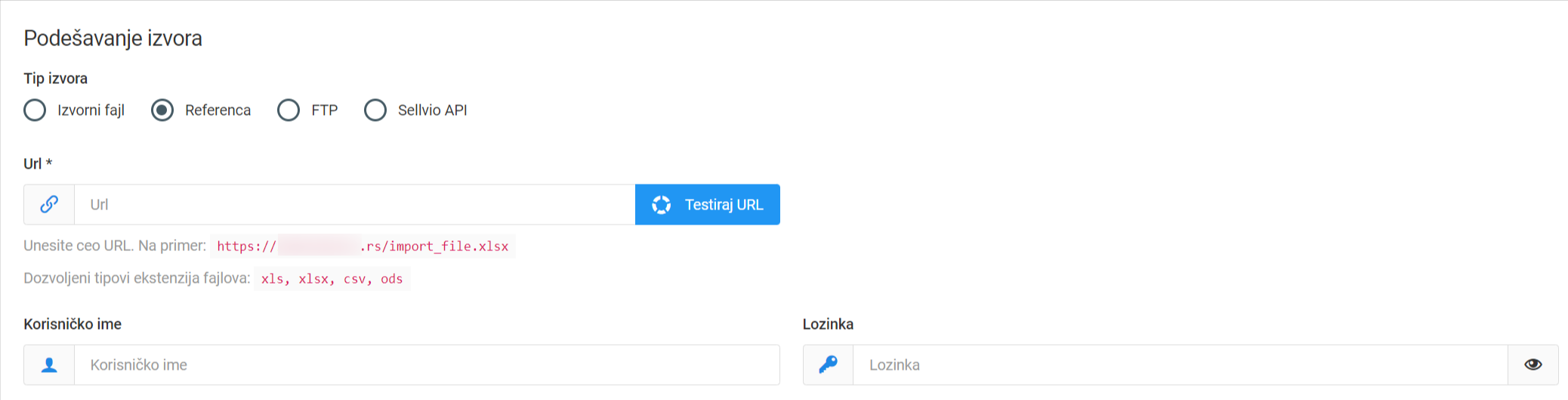 Opšta podešavanja za svaku sinhronizaciju