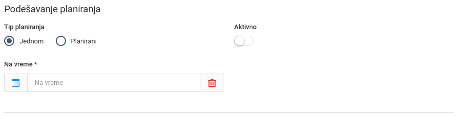 Opšta podešavanja za svaku sinhronizaciju